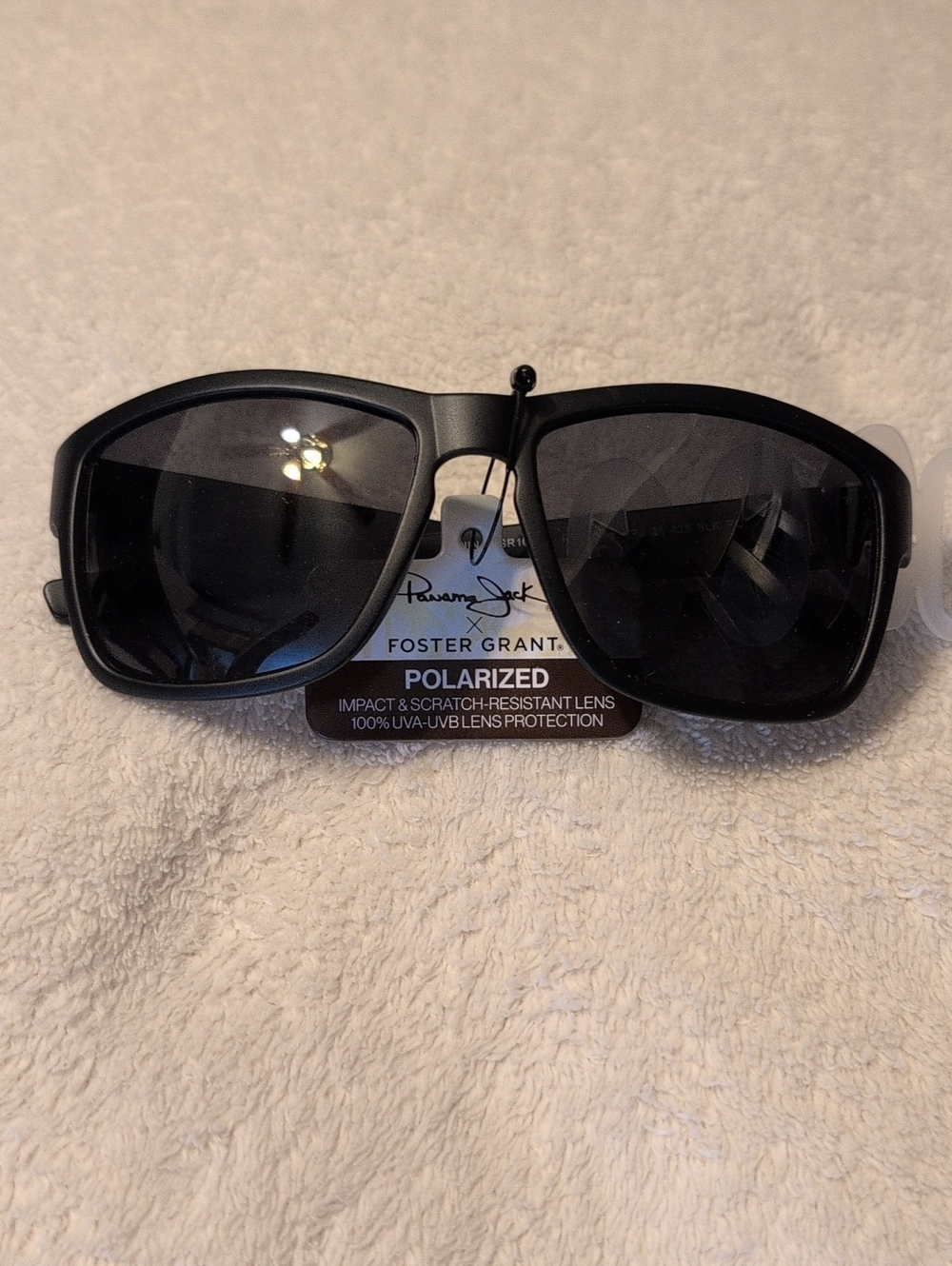 NWT Panama Jack Foster Grant Mens Black Polarized Sunglasses Classic